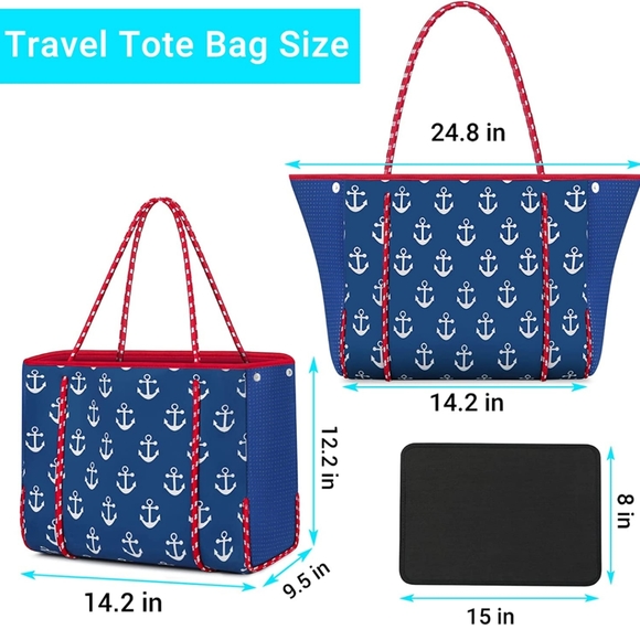 Neoprene large beach bag - Picture 2 of 7